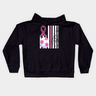 Kick Breast Cancer Awareness Soccer Pink Ribbon Kids Hoodie